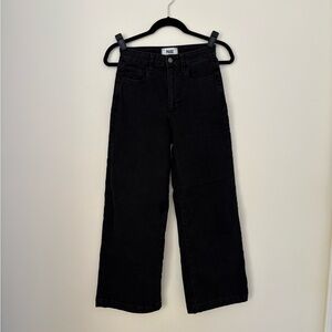 PAIGE Genesee Crop Black Jeans